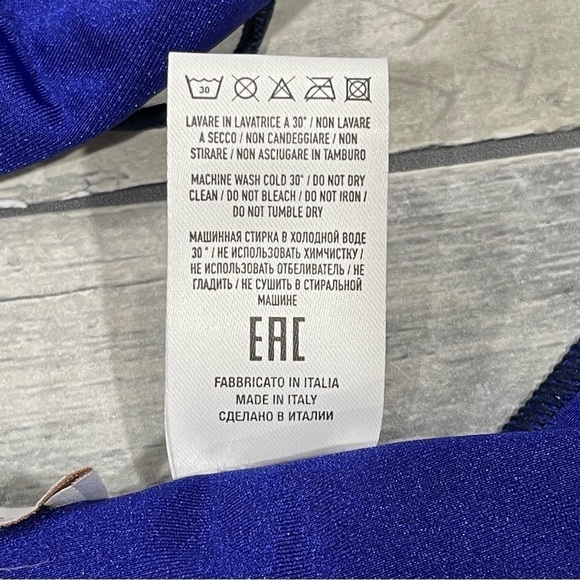 OSÉREE Lumière Microkini Ring Two-Piece Swimsuit - Blue - Size - Large (B398) - Picture 11 of 12